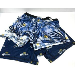 Corona Beer Men's Boxer Briefs 3Pc Set Size X-Large Blue White New Underwear NEW